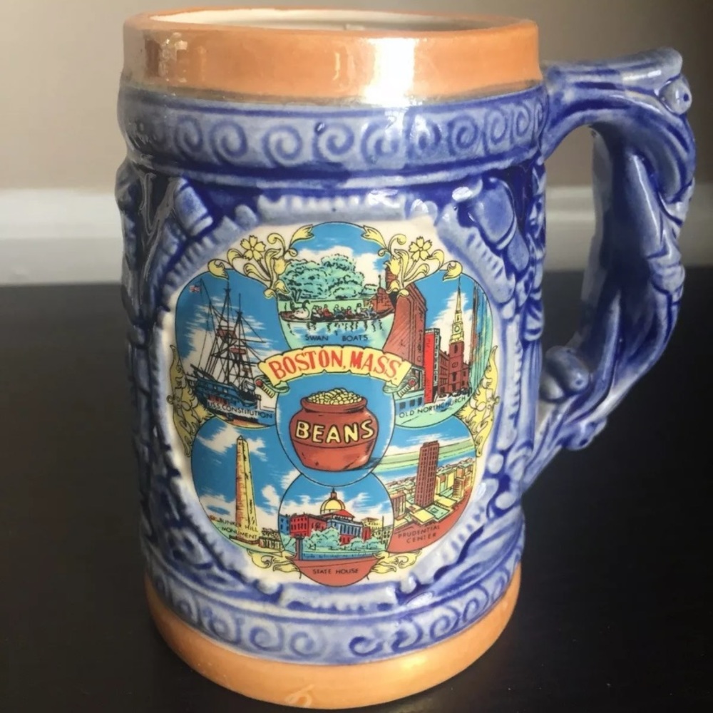 Vintage German Style Stein Mug - Boston